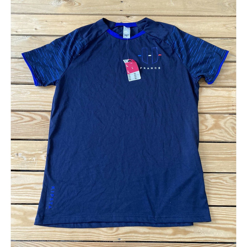 NWT Decathlon Men’s Blue Short Sleeve France Top L